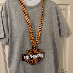 Harley-Davidson Bold Orange Emblem Necklace